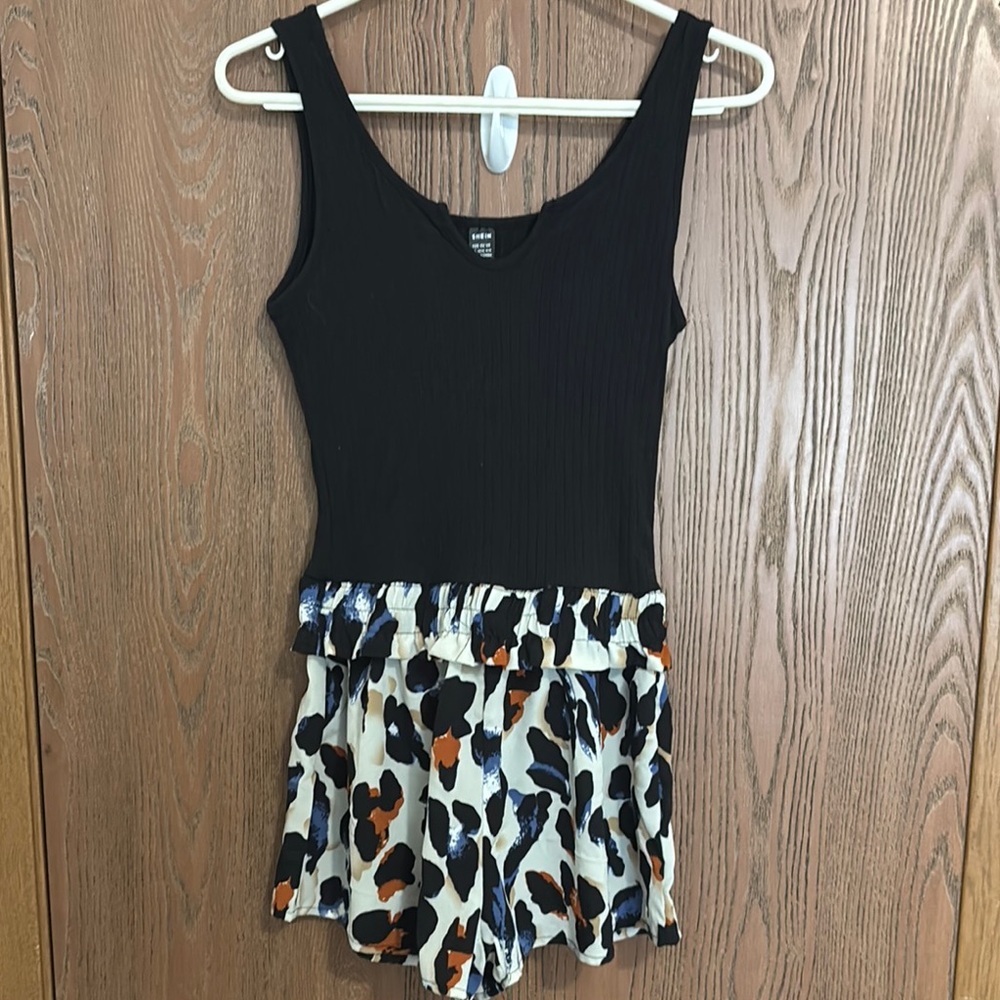 Black and Multicolor romper